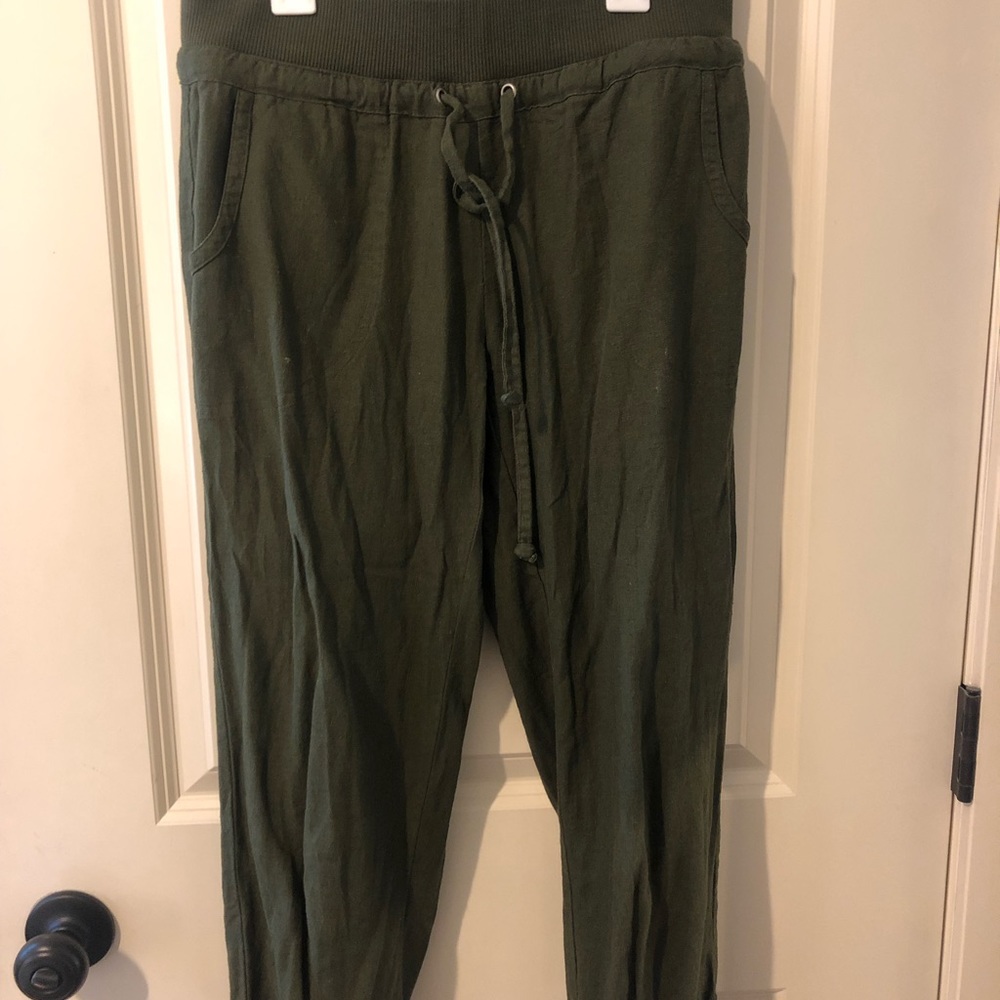 Army green joggers